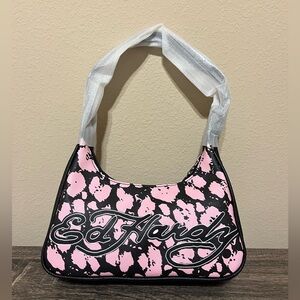 Ed Hardy Pink and Black Shoulder Bag